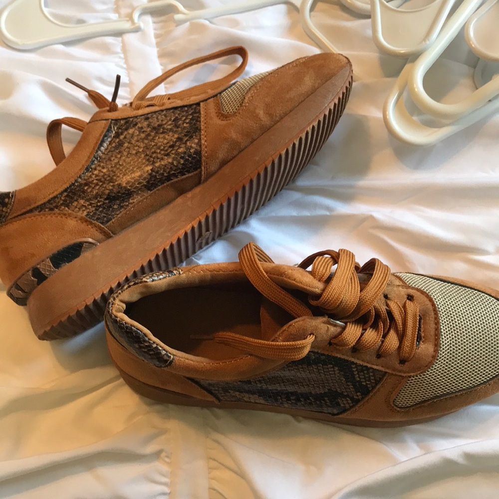 Snake print sneakers